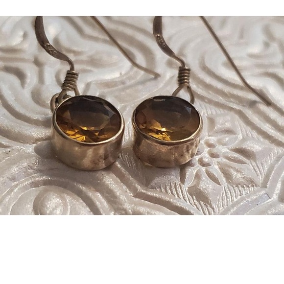 Just in- citrin sterling silver earrings - Picture 2 of 4